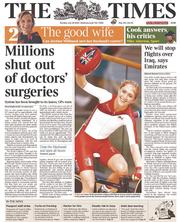 The Times (UK) Newspaper Front Page for 28 July 2014