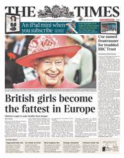 The Times (UK) Newspaper Front Page for 29 May 2014