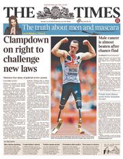 The Times (UK) Newspaper Front Page for 29 July 2013