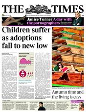 The Times (UK) Newspaper Front Page for 29 September 2011