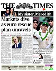 The Times (UK) Newspaper Front Page for 2 November 2011