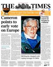 The Times (UK) Newspaper Front Page for 2 May 2013