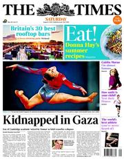The Times (UK) Newspaper Front Page for 2 August 2014