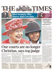 The Times (UK) Newspaper Front Page for 30 October 2013
