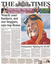 The Times (UK) Newspaper Front Page for 30 December 2013