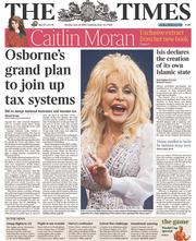 The Times (UK) Newspaper Front Page for 30 June 2014