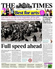 The Times (UK) Newspaper Front Page for 30 September 2011