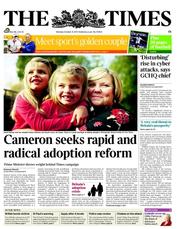 The Times (UK) Newspaper Front Page for 31 October 2011