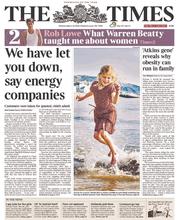 The Times (UK) Newspaper Front Page for 31 March 2014