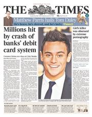 The Times (UK) Newspaper Front Page for 3 December 2013