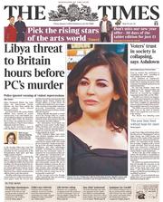 The Times (UK) Newspaper Front Page for 3 January 2014