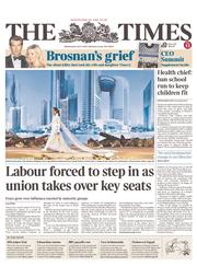 The Times (UK) Newspaper Front Page for 3 July 2013