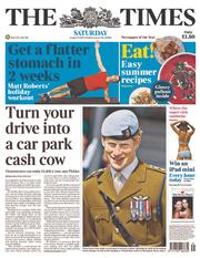 The Times (UK) Newspaper Front Page for 3 August 2013