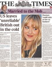The Times (UK) Newspaper Front Page for 3 September 2013