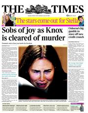 The Times (UK) Newspaper Front Page for 4 October 2011
