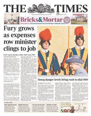 The Times (UK) Newspaper Front Page for 4 April 2014