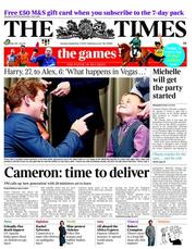 The Times (UK) Newspaper Front Page for 4 September 2012