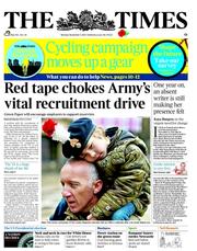 The Times (UK) Newspaper Front Page for 5 November 2012