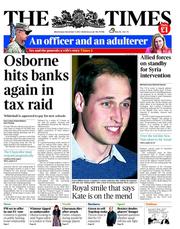 The Times (UK) Newspaper Front Page for 5 December 2012