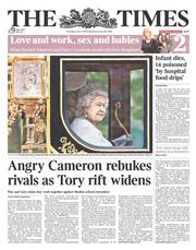 The Times (UK) Newspaper Front Page for 5 June 2014