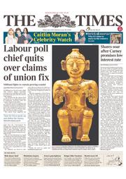 The Times (UK) Newspaper Front Page for 5 July 2013