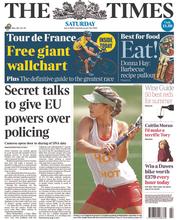 The Times (UK) Newspaper Front Page for 5 July 2014