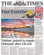 The Times (UK) Newspaper Front Page for 6 January 2014