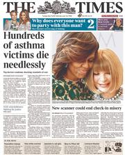 The Times (UK) Newspaper Front Page for 6 May 2014