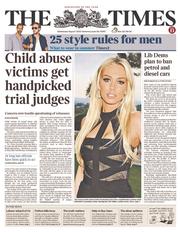 The Times (UK) Newspaper Front Page for 7 August 2013