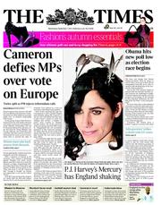 The Times (UK) Newspaper Front Page for 7 September 2011