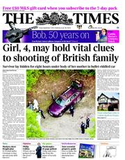 The Times (UK) Newspaper Front Page for 7 September 2012