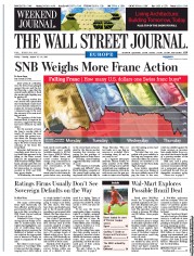  () Newspaper Front Page for 13 August 2011