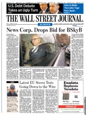  () Newspaper Front Page for 14 July 2011