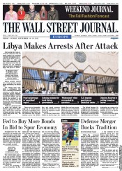  () Newspaper Front Page for 14 September 2012