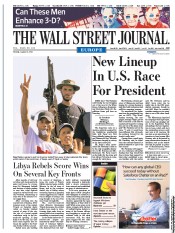  () Newspaper Front Page for 15 August 2011