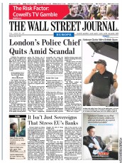  () Newspaper Front Page for 18 July 2011