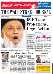  () Newspaper Front Page for 21 September 2011