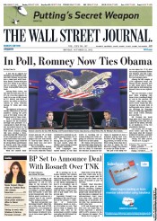  () Newspaper Front Page for 22 October 2012