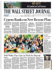  () Newspaper Front Page for 22 March 2013