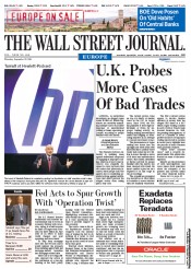  () Newspaper Front Page for 22 September 2011