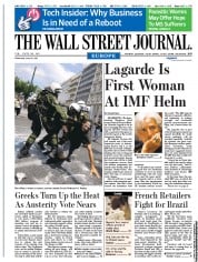  () Newspaper Front Page for 29 June 2011