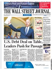  () Newspaper Front Page for 2 August 2011