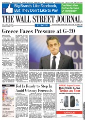  () Newspaper Front Page for 3 November 2011