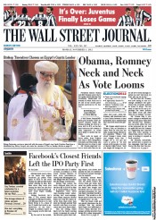  () Newspaper Front Page for 5 November 2012