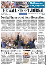  () Newspaper Front Page for 6 September 2012