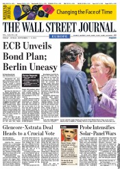  () Newspaper Front Page for 7 September 2012