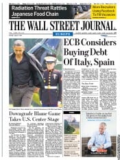  () Newspaper Front Page for 8 August 2011