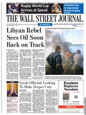  () Newspaper Front Page for 8 September 2011