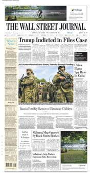 Front Page of Wall Street Journal newspaper from New York</a>
<!--DON