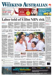 Weekend Australian (Australia) Newspaper Front Page for 16 November 2013